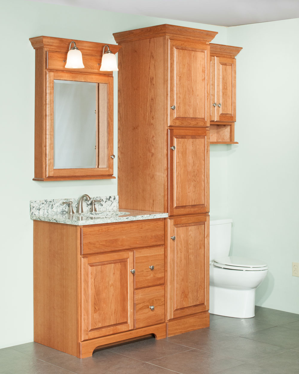 Premier Cabinet Series Ashford Vanity And Linen Ensemble Ashford Vanity And Linen Ensemble