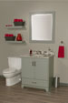 Lambiere Vanity with Floating Shelves