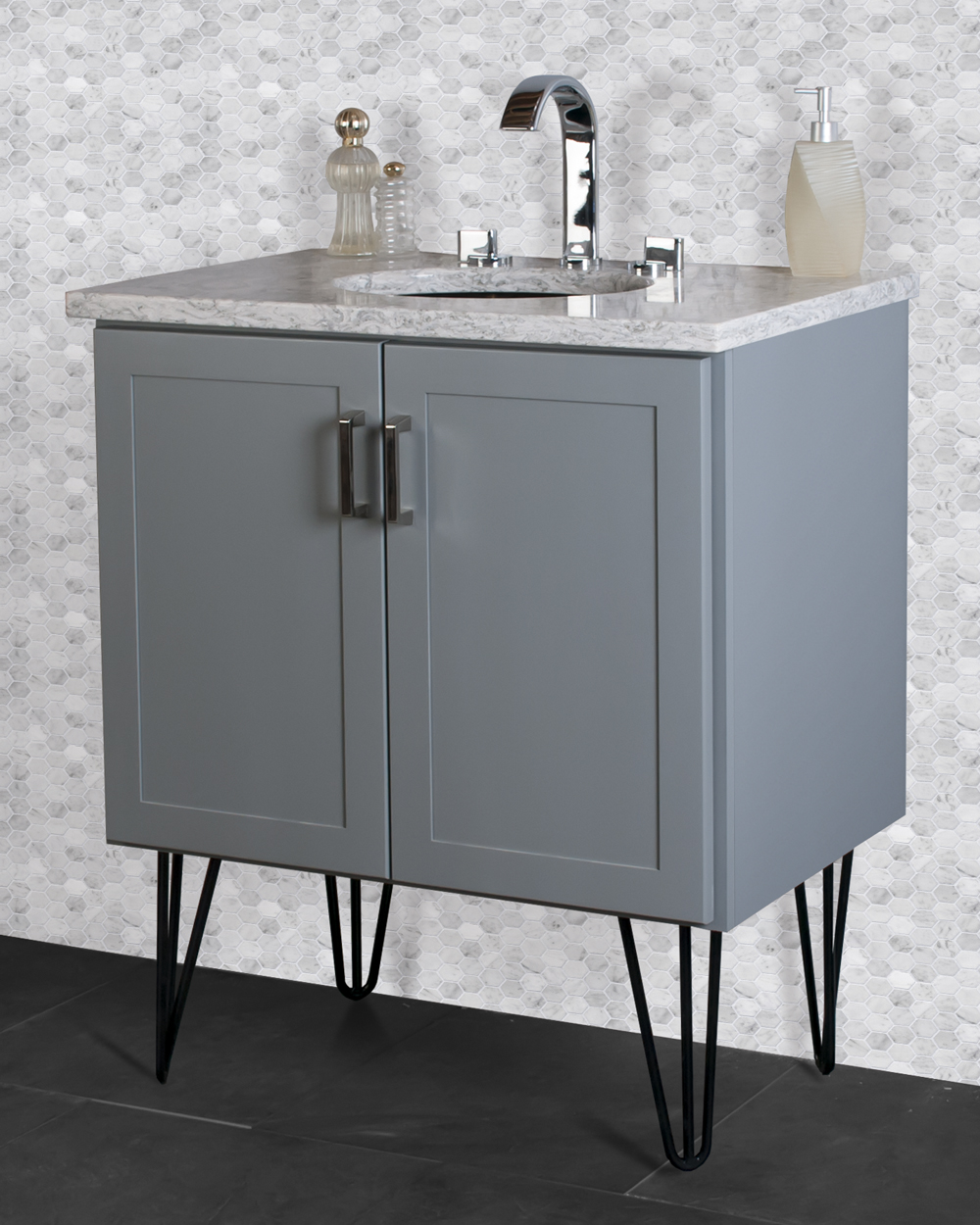 Premier Cabinet Series Lambiere 30 Hairpin Leg Vanity Ensemble Premier Cabinet Series Lambiere 30 Hairpin Leg Vanity Ensemble