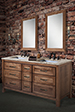 Table Leg 60" Two-Bowl Table Vanity