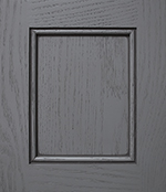 Red Oak Fog Gray Paint with Mocha Glaze