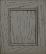 Red Oak Powder Gray Paint with Mocha Glaze